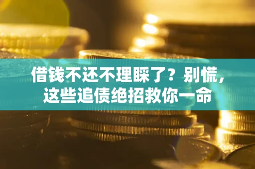 武汉借钱不还不理睬了？别慌，这些追债绝招救你一命